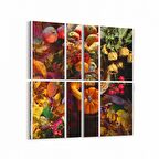 Olla 15109K4 Gıda Görseli Kare 4'lü Kanvas Tablo (Ölçü: 145X145)