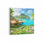 Olla 13634K Doğa / Manzara Görseli Kare Kanvas Tablo (Ölçü: 25X25)