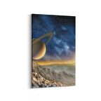 Olla 17672D Uzay Görseli Dikey Kanvas Tablo (Ölçü: 100X150)