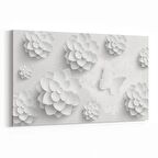 Olla 10460Y Beyaz Kabartma Görseli Yatay Kanvas Tablo (Ölçü: 70X50)