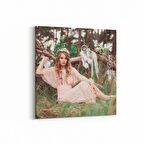 Olla 16955K Model / Manken Görseli Kare Kanvas Tablo (Ölçü: 30X30)