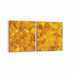 Olla 10372K2Y Abstract Görsel Kare 2'li Yatay Kanvas Tablo (Ölçü: 85X40)