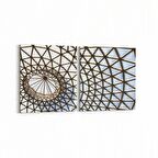 Olla 10125K2Y Abstract Görsel Kare 2'li Yatay Kanvas Tablo (Ölçü: 125X60)