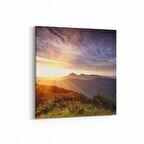 Olla 16108K Günbatımı Görseli Kare Kanvas Tablo (Ölçü: 25X25)