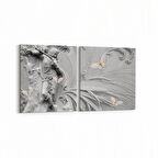 Olla 10001K2Y 3 Boyut Görsel Kare 2'li Yatay Kanvas Tablo (Ölçü: 145X70)