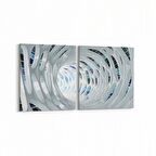 Olla 10235K2Y Abstract Girdap Görsel Kare 2'li Yatay Kanvas Tablo (Ölçü: 145X70)