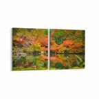 Olla 14340K2Y Doğa / Manzara Görseli Kare 2'li Yatay Kanvas Tablo (Ölçü: 125X60)