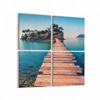 Olla 13198K4 Doğa / Manzara Görseli Kare 4'lü Kanvas Tablo (Ölçü: 145X145)