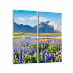 Olla 14196K4 Doğa / Manzara Görseli Kare 4'lü Kanvas Tablo (Ölçü: 105X105)