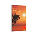 Olla 15947DD Günbatımı Görseli Dikey Dar Kanvas Tablo (Ölçü: 30X60)
