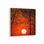 Olla 15997K Günbatımı Görseli Kare Kanvas Tablo (Ölçü: 25X25)