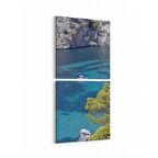 Olla 14044K2D Doğa / Manzara Görseli Kare 2'li Dikey Kanvas Tablo (Ölçü: 30X65)