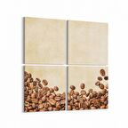 Olla 15085K4 Gıda Görseli Kare 4'lü Kanvas Tablo (Ölçü: 145X145)