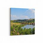 Olla 13243K Doğa / Manzara Görseli Kare Kanvas Tablo (Ölçü: 25X25)