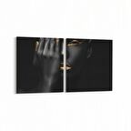 Olla 16814K2Y Model / Manken Görseli 2'li Yatay Kanvas Tablo (Ölçü: 65X30)