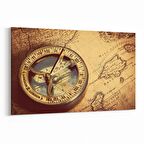 Olla 16192Y Harita Görseli Yatay Kanvas Tablo (Ölçü: 90X60)