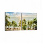 Olla 14394K2Y Doğa / Manzara Görseli Kare 2'li Yatay Kanvas Tablo (Ölçü: 145X70)