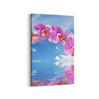 Olla 11729D Orkide Çiçek Görseli Dikey Kanvas Tablo (Ölçü: 80X120)