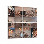 Olla 15260K4 Gıda Görseli Kare 4'lü Kanvas Tablo (Ölçü: 65X65)