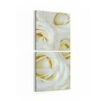 Olla 11646K2D Çiçek Görseli Kare 2'li Dikey Kanvas Tablo (Ölçü: 30X65)