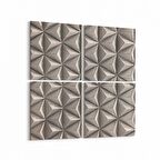 Olla 14948K4 Geometrik Desen Görseli Kare 4'lü Kanvas Tablo (Ölçü: 145X145)