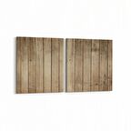 Olla 11978K2Y Ahşap Desen Görseli Kare 2'li Yatay Kanvas Tablo (Ölçü: 125X60)