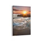 Olla 16043D Günbatımı Görseli Dikey Kanvas Tablo (Ölçü: 100X150)