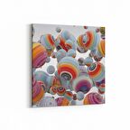 Olla 10392K Abstract Görsel Kare Kanvas Tablo (Ölçü: 100X100)