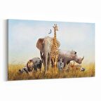Olla 12673Y Hayvanlar Alemi Görseli Yatay Kanvas Tablo (Ölçü: 45X30)