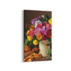 Olla 11780DD Çiçek Görseli Dikey Dar Kanvas Tablo (Ölçü: 60X120)