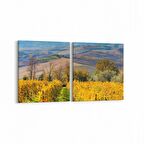 Olla 14170K2Y Doğa / Manzara Görseli Kare 2'li Yatay Kanvas Tablo (Ölçü: 65X30)