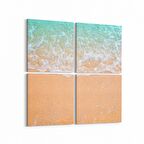 Olla 16413K4 Kumsal / Sahil Görseli Kare 4'lü Kanvas Tablo (Ölçü: 145X145)