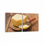 Olla 15225K2Y Gıda Görseli Kare 2'li Yatay Kanvas Tablo (Ölçü: 145X70)
