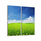 Olla 14549K4 Doğa / Manzara Görseli Kare 4'lü Kanvas Tablo (Ölçü: 65X65)