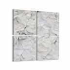 Olla 11588K4 Çiçek Görseli Kare 4'lü Kanvas Tablo (Ölçü: 145X145)