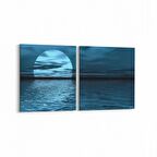 Olla 13677K2Y Doğa / Manzara Görseli Kare 2'li Yatay Kanvas Tablo (Ölçü: 105X50)