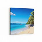 Olla 16574K Kumsal / Sahil Görseli Kare Kanvas Tablo (Ölçü: 25X25)