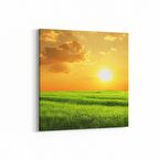 Olla 15995K Günbatımı Görseli Kare Kanvas Tablo (Ölçü: 25X25)