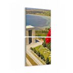 Olla 17985KD Yapı Görseli Kare 2'li Dikey Kanvas Tablo (Ölçü: 30X65)