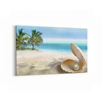 Olla 16612Y Kumsal / Sahil Görseli Yatay Kanvas Tablo (Ölçü: 120X80)