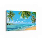 Olla 16502Y Kumsal / Sahil Görseli Yatay Kanvas Tablo (Ölçü: 120X80)