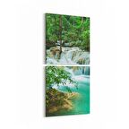 Olla 13300K2D Doğa / Manzara Görseli Kare 2'li Dikey Kanvas Tablo (Ölçü: 30X65)