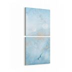 Olla 16655K2D Mermer Desen Görsel Kare 2'li Dikey Kanvas Tablo (Ölçü: 30X65)