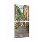 Olla 18332KD Yapı Görseli Kare 2'li Dikey Kanvas Tablo (Ölçü: 30X65)