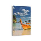 Olla 16590D Kumsal / Sahil Görseli Dikey Kanvas Tablo (Ölçü: 60X90)