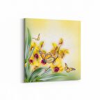 Olla 11695K Orkide Çiçek Görseli Kare Kanvas Tablo (Ölçü: 60X60)