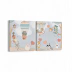 Olla 12760K2Y Çocuk Odası Görseli 2'li Yatay Kanvas Tablo (Ölçü: 85X40)