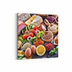 Olla 14989K Gıda Görseli Kare Kanvas Tablo (Ölçü: 25X25)