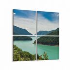 Olla 14104K4 Doğa / Manzara Görseli Kare 4'lü Kanvas Tablo (Ölçü: 105X105)