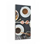 Olla 15162K2D Gıda Görseli 2'li Dikey Kanvas Tablo (Ölçü: 30X65)